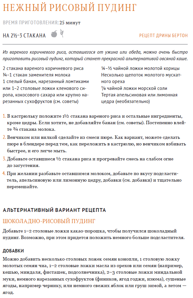 Рисовый пудинг - Рецепт