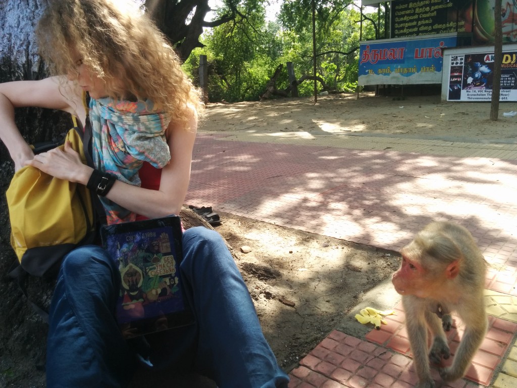 Книга про сородичей, «Без ума от обезьян», заинтересовала местное население гораздо больше, чем SCRUM :-)