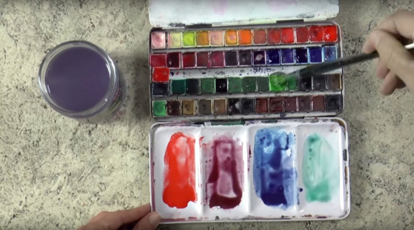 Шаг первый. Смешиваем краски